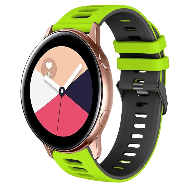 สายรัดนาฬิกาซิลิโคนสองสี 20 มม. สำหรับ Samsung Galaxy Watch 4 Classic 42 มม., สำหรับ Samsung Galaxy Watch Active 2
