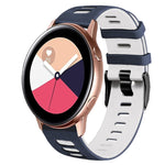 สายรัดนาฬิกาซิลิโคนสองสี 20 มม. สำหรับ Samsung Galaxy Watch 4 Classic 42 มม., สำหรับ Samsung Galaxy Watch Active 2
