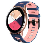 สายรัดนาฬิกาซิลิโคนสองสี 20 มม. สำหรับ Samsung Galaxy Watch 4 Classic 42 มม., สำหรับ Samsung Galaxy Watch Active 2