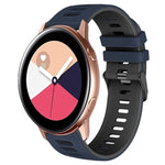 สายรัดนาฬิกาซิลิโคนสองสี 20 มม. สำหรับ Samsung Galaxy Watch 4 Classic 42 มม., สำหรับ Samsung Galaxy Watch Active 2