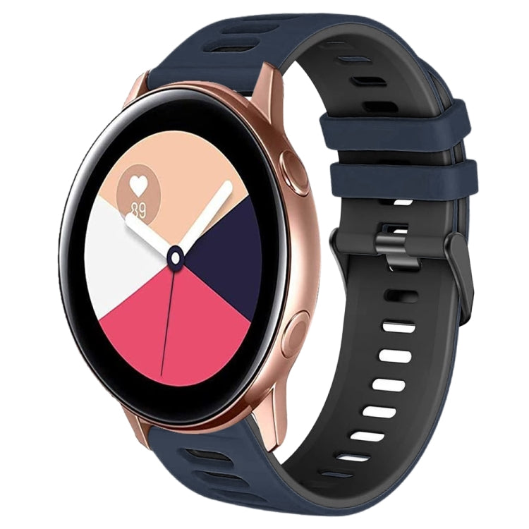 สายรัดนาฬิกาซิลิโคนสองสี 20 มม. สำหรับ Samsung Galaxy Watch 4 Classic 42 มม., สำหรับ Samsung Galaxy Watch Active 2