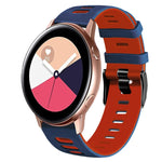 สายรัดนาฬิกาซิลิโคนสองสี 20 มม. สำหรับ Samsung Galaxy Watch 4 Classic 42 มม., สำหรับ Samsung Galaxy Watch Active 2