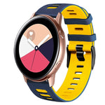สายรัดนาฬิกาซิลิโคนสองสี 20 มม. สำหรับ Samsung Galaxy Watch 4 Classic 42 มม., สำหรับ Samsung Galaxy Watch Active 2