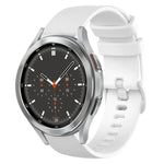 20mm Plaid Solid Color Silicone Watch Band, For Samsung Galaxy Watch4 44mm, For Samsung Galaxy Watch4 Classic 46mm, For Samsung Galaxy Watch4 Classic 42mm, For Samsung Galaxy Watch Active 2