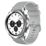 20mm Plaid Solid Color Silicone Watch Band, For Samsung Galaxy Watch4 44mm, For Samsung Galaxy Watch4 Classic 46mm, For Samsung Galaxy Watch4 Classic 42mm, For Samsung Galaxy Watch Active 2