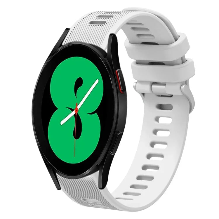 สายซิลิโคนสีทึบทวิลล์ 20 มม. สำหรับ Samsung Galaxy Watch4 44 มม., สำหรับ Samsung Galaxy Watch4 Classic 46 มม., สำหรับ Samsung Galaxy Watch4 Classic 42 มม., สำหรับ Samsung Galaxy Watch Active 2