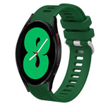 20mm Twill Solid Color Silicone Watch Band, For Samsung Galaxy Watch4 44mm, For Samsung Galaxy Watch4 Classic 46mm, For Samsung Galaxy Watch4 Classic 42mm, For Samsung Galaxy Watch Active 2