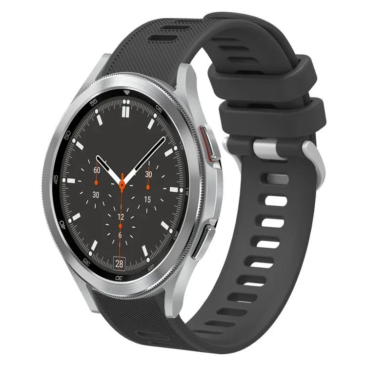 20mm Twill Solid Color Silicone Watch Band, For Samsung Galaxy Watch4 44mm, For Samsung Galaxy Watch4 Classic 46mm, For Samsung Galaxy Watch4 Classic 42mm, For Samsung Galaxy Watch Active 2