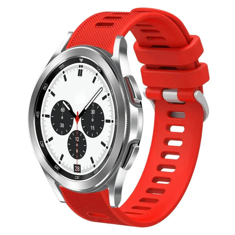 20mm Twill Solid Color Silicone Watch Band, For Samsung Galaxy Watch4 44mm, For Samsung Galaxy Watch4 Classic 46mm, For Samsung Galaxy Watch4 Classic 42mm, For Samsung Galaxy Watch Active 2