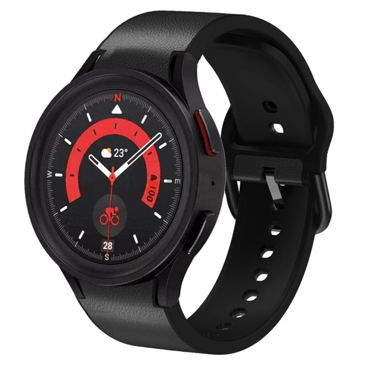 สายรัดนาฬิกาหนังซิลิโคนกาว 20 มม. สำหรับ Samsung Galaxy Watch 5 40 มม., สำหรับ Samsung Galaxy Watch 5 44 มม., สำหรับ Samsung Galaxy Watch 5 Pro 45 มม., สำหรับ Samsung Galaxy Watch 4 40 มม., สำหรับ Samsung Galaxy Watch 4 44 มม.