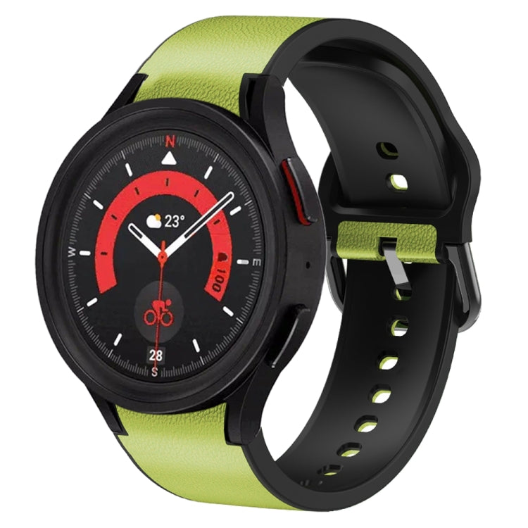สายรัดนาฬิกาหนังซิลิโคนกาว 20 มม. สำหรับ Samsung Galaxy Watch 5 40 มม., สำหรับ Samsung Galaxy Watch 5 44 มม., สำหรับ Samsung Galaxy Watch 5 Pro 45 มม., สำหรับ Samsung Galaxy Watch 4 40 มม., สำหรับ Samsung Galaxy Watch 4 44 มม.