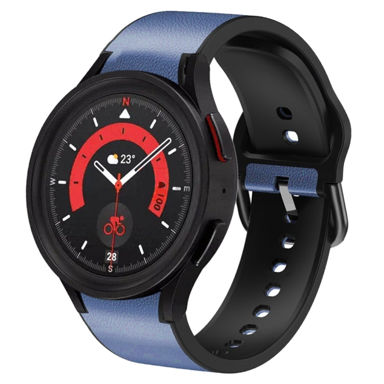 สายรัดนาฬิกาหนังซิลิโคนกาว 20 มม. สำหรับ Samsung Galaxy Watch 5 40 มม., สำหรับ Samsung Galaxy Watch 5 44 มม., สำหรับ Samsung Galaxy Watch 5 Pro 45 มม., สำหรับ Samsung Galaxy Watch 4 40 มม., สำหรับ Samsung Galaxy Watch 4 44 มม.