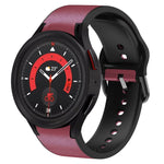 สายรัดนาฬิกาหนังซิลิโคนกาว 20 มม. สำหรับ Samsung Galaxy Watch 5 40 มม., สำหรับ Samsung Galaxy Watch 5 44 มม., สำหรับ Samsung Galaxy Watch 5 Pro 45 มม., สำหรับ Samsung Galaxy Watch 4 40 มม., สำหรับ Samsung Galaxy Watch 4 44 มม.