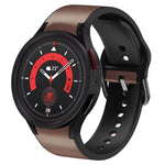 สายรัดนาฬิกาหนังซิลิโคนกาว 20 มม. สำหรับ Samsung Galaxy Watch 5 40 มม., สำหรับ Samsung Galaxy Watch 5 44 มม., สำหรับ Samsung Galaxy Watch 5 Pro 45 มม., สำหรับ Samsung Galaxy Watch 4 40 มม., สำหรับ Samsung Galaxy Watch 4 44 มม.