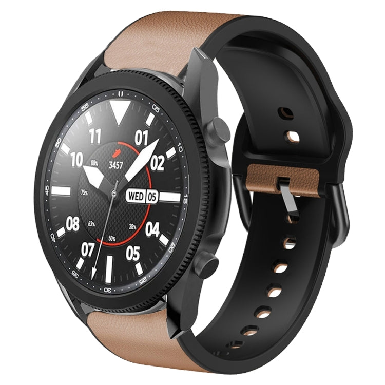 สายรัดนาฬิกาหนังซิลิโคนกาว 20 มม. สำหรับ Samsung Galaxy Watch 5 40 มม., สำหรับ Samsung Galaxy Watch 5 44 มม., สำหรับ Samsung Galaxy Watch 5 Pro 45 มม., สำหรับ Samsung Galaxy Watch 4 40 มม., สำหรับ Samsung Galaxy Watch 4 44 มม.