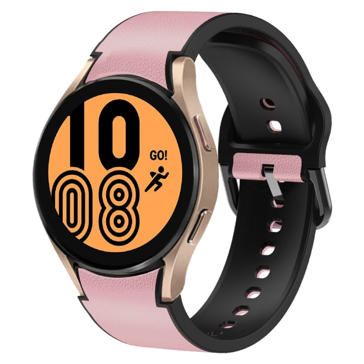 สายรัดนาฬิกาหนังซิลิโคนกาว 20 มม. สำหรับ Samsung Galaxy Watch 5 40 มม., สำหรับ Samsung Galaxy Watch 5 44 มม., สำหรับ Samsung Galaxy Watch 5 Pro 45 มม., สำหรับ Samsung Galaxy Watch 4 40 มม., สำหรับ Samsung Galaxy Watch 4 44 มม.