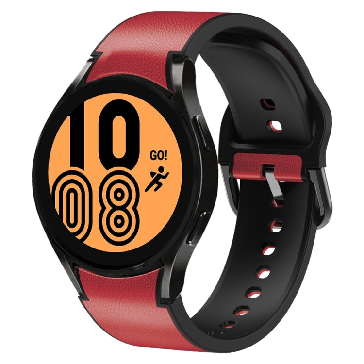 สายรัดนาฬิกาหนังซิลิโคนกาว 20 มม. สำหรับ Samsung Galaxy Watch 5 40 มม., สำหรับ Samsung Galaxy Watch 5 44 มม., สำหรับ Samsung Galaxy Watch 5 Pro 45 มม., สำหรับ Samsung Galaxy Watch 4 40 มม., สำหรับ Samsung Galaxy Watch 4 44 มม.