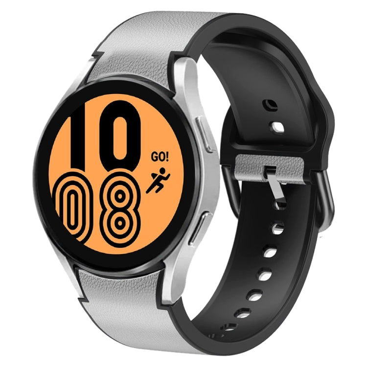 สายรัดนาฬิกาหนังซิลิโคนกาว 20 มม. สำหรับ Samsung Galaxy Watch 5 40 มม., สำหรับ Samsung Galaxy Watch 5 44 มม., สำหรับ Samsung Galaxy Watch 5 Pro 45 มม., สำหรับ Samsung Galaxy Watch 4 40 มม., สำหรับ Samsung Galaxy Watch 4 44 มม.