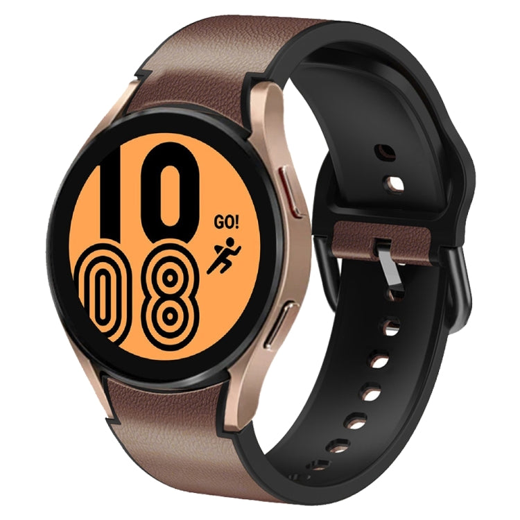 สายรัดนาฬิกาหนังซิลิโคนกาว 20 มม. สำหรับ Samsung Galaxy Watch 5 40 มม., สำหรับ Samsung Galaxy Watch 5 44 มม., สำหรับ Samsung Galaxy Watch 5 Pro 45 มม., สำหรับ Samsung Galaxy Watch 4 40 มม., สำหรับ Samsung Galaxy Watch 4 44 มม.