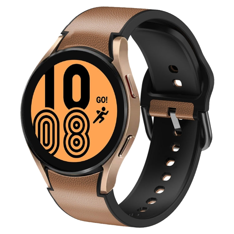 สายรัดนาฬิกาหนังซิลิโคนกาว 20 มม. สำหรับ Samsung Galaxy Watch 5 40 มม., สำหรับ Samsung Galaxy Watch 5 44 มม., สำหรับ Samsung Galaxy Watch 5 Pro 45 มม., สำหรับ Samsung Galaxy Watch 4 40 มม., สำหรับ Samsung Galaxy Watch 4 44 มม.
