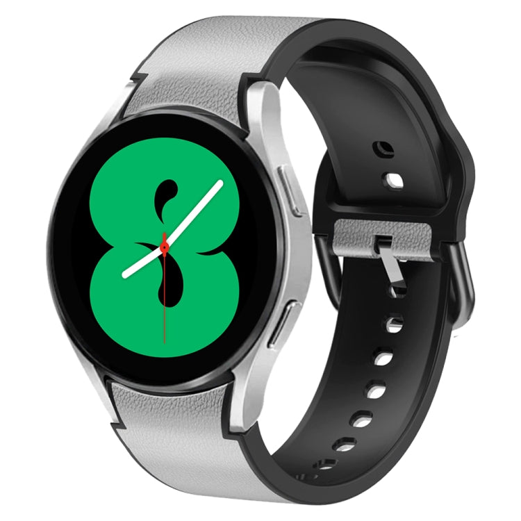 สายรัดนาฬิกาหนังซิลิโคนกาว 20 มม. สำหรับ Samsung Galaxy Watch 5 40 มม., สำหรับ Samsung Galaxy Watch 5 44 มม., สำหรับ Samsung Galaxy Watch 5 Pro 45 มม., สำหรับ Samsung Galaxy Watch 4 40 มม., สำหรับ Samsung Galaxy Watch 4 44 มม.