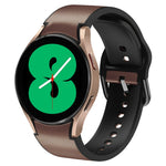 สายรัดนาฬิกาหนังซิลิโคนกาว 20 มม. สำหรับ Samsung Galaxy Watch 5 40 มม., สำหรับ Samsung Galaxy Watch 5 44 มม., สำหรับ Samsung Galaxy Watch 5 Pro 45 มม., สำหรับ Samsung Galaxy Watch 4 40 มม., สำหรับ Samsung Galaxy Watch 4 44 มม.