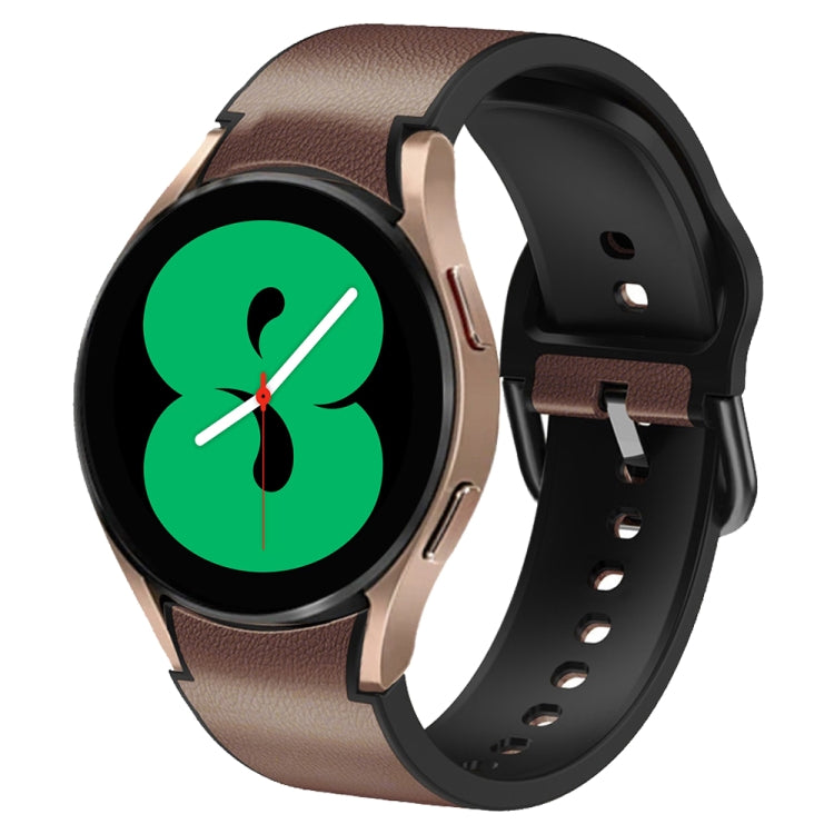 สายรัดนาฬิกาหนังซิลิโคนกาว 20 มม. สำหรับ Samsung Galaxy Watch 5 40 มม., สำหรับ Samsung Galaxy Watch 5 44 มม., สำหรับ Samsung Galaxy Watch 5 Pro 45 มม., สำหรับ Samsung Galaxy Watch 4 40 มม., สำหรับ Samsung Galaxy Watch 4 44 มม.