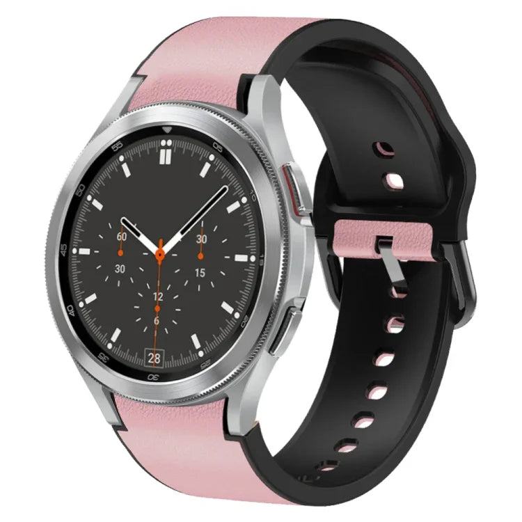 สายรัดนาฬิกาหนังซิลิโคนกาว 20 มม. สำหรับ Samsung Galaxy Watch 4 Classic 46 มม., สำหรับ Samsung Galaxy Watch 4 Classic 42 มม., สำหรับ Samsung Galaxy Watch Active 2