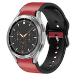 สายรัดนาฬิกาหนังซิลิโคนกาว 20 มม. สำหรับ Samsung Galaxy Watch 4 Classic 46 มม., สำหรับ Samsung Galaxy Watch 4 Classic 42 มม., สำหรับ Samsung Galaxy Watch Active 2