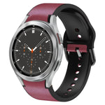 สายรัดนาฬิกาหนังซิลิโคนกาว 20 มม. สำหรับ Samsung Galaxy Watch 4 Classic 46 มม., สำหรับ Samsung Galaxy Watch 4 Classic 42 มม., สำหรับ Samsung Galaxy Watch Active 2
