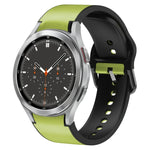 สายรัดนาฬิกาหนังซิลิโคนกาว 20 มม. สำหรับ Samsung Galaxy Watch 4 Classic 46 มม., สำหรับ Samsung Galaxy Watch 4 Classic 42 มม., สำหรับ Samsung Galaxy Watch Active 2