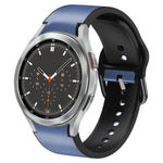 สายรัดนาฬิกาหนังซิลิโคนกาว 20 มม. สำหรับ Samsung Galaxy Watch 4 Classic 46 มม., สำหรับ Samsung Galaxy Watch 4 Classic 42 มม., สำหรับ Samsung Galaxy Watch Active 2