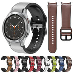 สายรัดนาฬิกาหนังซิลิโคนกาว 20 มม. สำหรับ Samsung Galaxy Watch 4 Classic 46 มม., สำหรับ Samsung Galaxy Watch 4 Classic 42 มม., สำหรับ Samsung Galaxy Watch Active 2