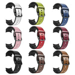 สายรัดนาฬิกาหนังซิลิโคนกาว 20 มม. สำหรับ Samsung Galaxy Watch 4 Classic 46 มม., สำหรับ Samsung Galaxy Watch 4 Classic 42 มม., สำหรับ Samsung Galaxy Watch Active 2