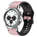 สายรัดนาฬิกาหนังซิลิโคนกาว 20 มม. สำหรับ Samsung Galaxy Watch 4 Classic 46 มม., สำหรับ Samsung Galaxy Watch 4 Classic 42 มม., สำหรับ Samsung Galaxy Watch Active 2