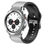 สายรัดนาฬิกาหนังซิลิโคนกาว 20 มม. สำหรับ Samsung Galaxy Watch 4 Classic 46 มม., สำหรับ Samsung Galaxy Watch 4 Classic 42 มม., สำหรับ Samsung Galaxy Watch Active 2