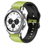 สายรัดนาฬิกาหนังซิลิโคนกาว 20 มม. สำหรับ Samsung Galaxy Watch 4 Classic 46 มม., สำหรับ Samsung Galaxy Watch 4 Classic 42 มม., สำหรับ Samsung Galaxy Watch Active 2