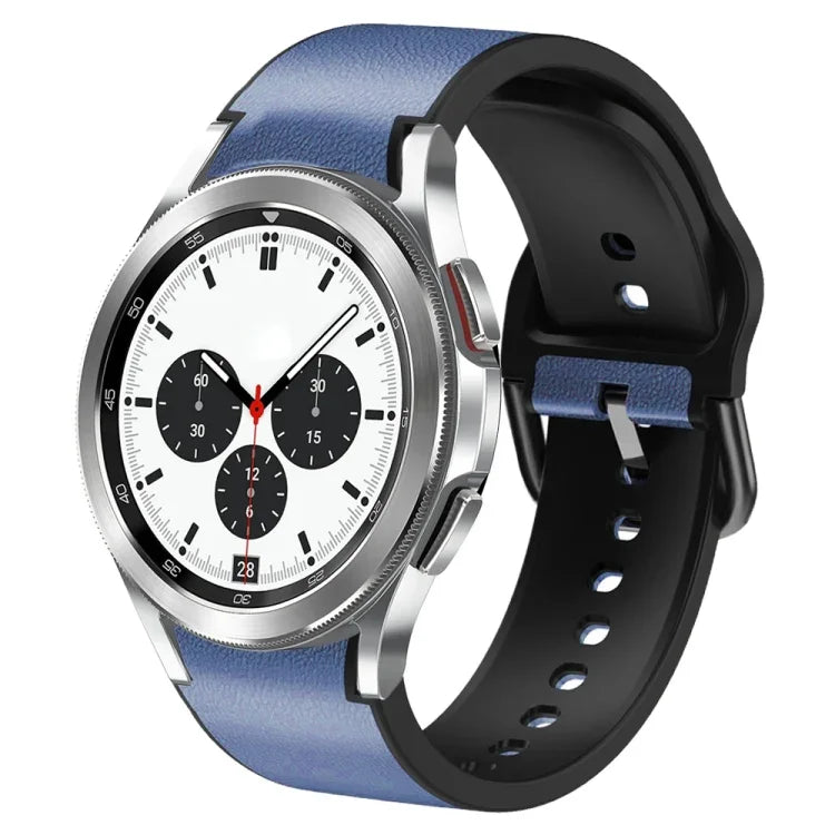 สายรัดนาฬิกาหนังซิลิโคนกาว 20 มม. สำหรับ Samsung Galaxy Watch 4 Classic 46 มม., สำหรับ Samsung Galaxy Watch 4 Classic 42 มม., สำหรับ Samsung Galaxy Watch Active 2