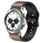 สายรัดนาฬิกาหนังซิลิโคนกาว 20 มม. สำหรับ Samsung Galaxy Watch 4 Classic 46 มม., สำหรับ Samsung Galaxy Watch 4 Classic 42 มม., สำหรับ Samsung Galaxy Watch Active 2