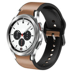สายรัดนาฬิกาหนังซิลิโคนกาว 20 มม. สำหรับ Samsung Galaxy Watch 4 Classic 46 มม., สำหรับ Samsung Galaxy Watch 4 Classic 42 มม., สำหรับ Samsung Galaxy Watch Active 2