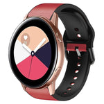 สายรัดนาฬิกาหนังซิลิโคนกาว 20 มม. สำหรับ Samsung Galaxy Watch 4 Classic 46 มม., สำหรับ Samsung Galaxy Watch 4 Classic 42 มม., สำหรับ Samsung Galaxy Watch Active 2