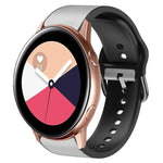 สายรัดนาฬิกาหนังซิลิโคนกาว 20 มม. สำหรับ Samsung Galaxy Watch 4 Classic 46 มม., สำหรับ Samsung Galaxy Watch 4 Classic 42 มม., สำหรับ Samsung Galaxy Watch Active 2