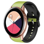 สายรัดนาฬิกาหนังซิลิโคนกาว 20 มม. สำหรับ Samsung Galaxy Watch 4 Classic 46 มม., สำหรับ Samsung Galaxy Watch 4 Classic 42 มม., สำหรับ Samsung Galaxy Watch Active 2