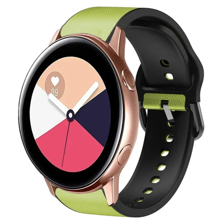 สายรัดนาฬิกาหนังซิลิโคนกาว 20 มม. สำหรับ Samsung Galaxy Watch 4 Classic 46 มม., สำหรับ Samsung Galaxy Watch 4 Classic 42 มม., สำหรับ Samsung Galaxy Watch Active 2