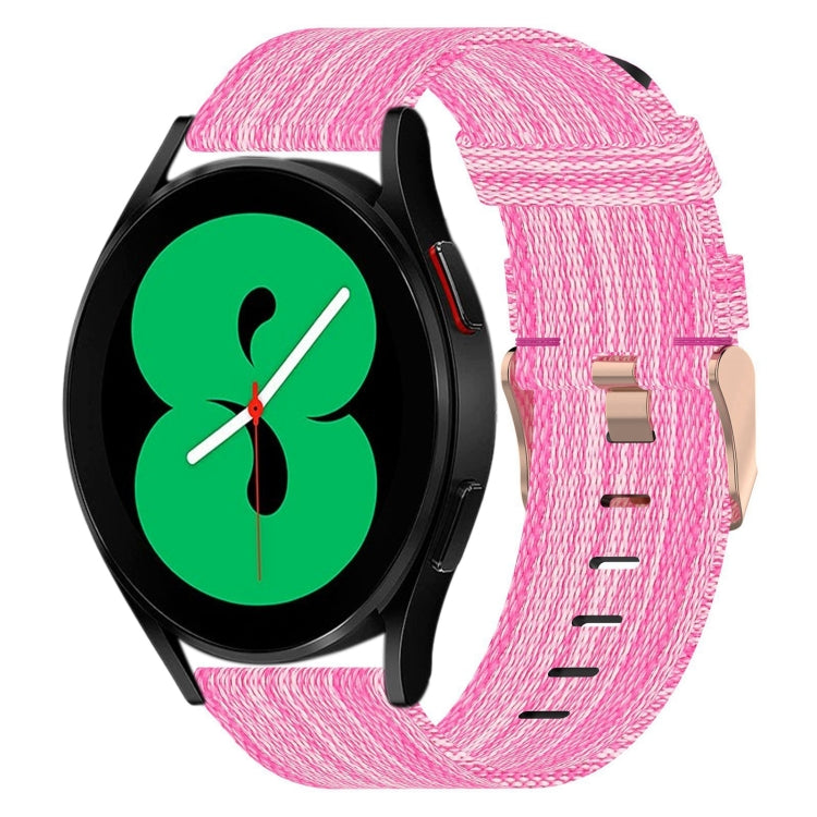 20mm Nylon Woven Watch Band, For Samsung Galaxy Watch5 40mm, For Samsung Galaxy Watch5 44mm, For Samsung Galaxy Watch5 Pro 45mm, For Samsung Galaxy Watch4 40mm, For Samsung Galaxy Watch4 44mm, For Samsung Galaxy Watch4 Classic 46mm