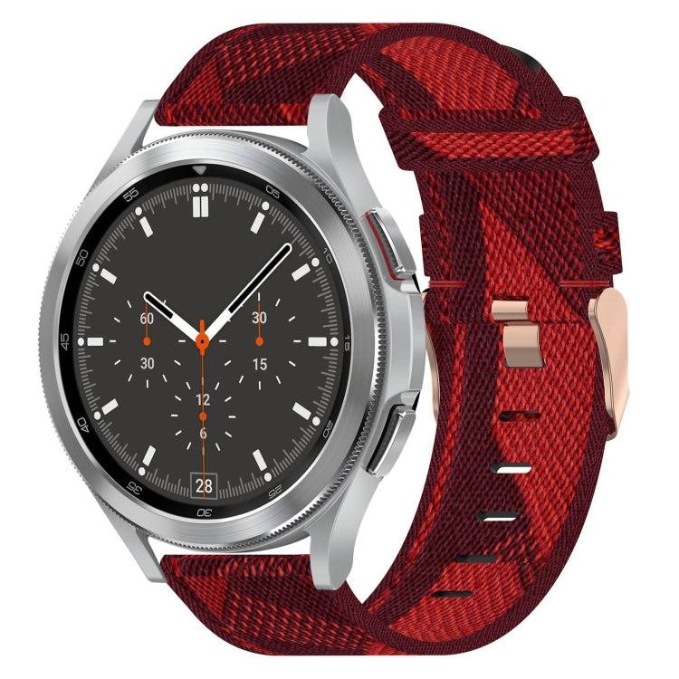 20mm Nylon Woven Watch Band, For Samsung Galaxy Watch5 40mm, For Samsung Galaxy Watch5 44mm, For Samsung Galaxy Watch5 Pro 45mm, For Samsung Galaxy Watch4 40mm, For Samsung Galaxy Watch4 44mm, For Samsung Galaxy Watch4 Classic 46mm