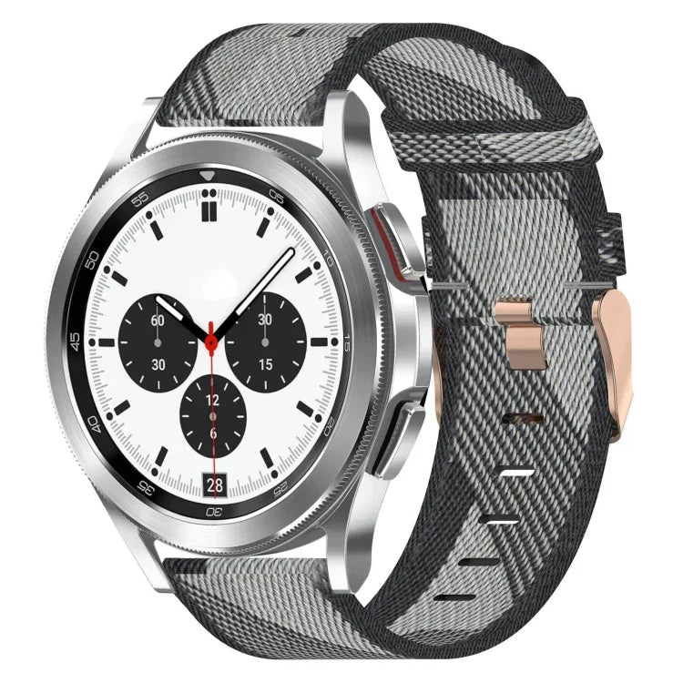 สายรัดนาฬิกาถักไนลอน 20 มม. สำหรับ Samsung Galaxy Watch4 Classic 42 มม., สำหรับ Samsung Galaxy Watch Active 2