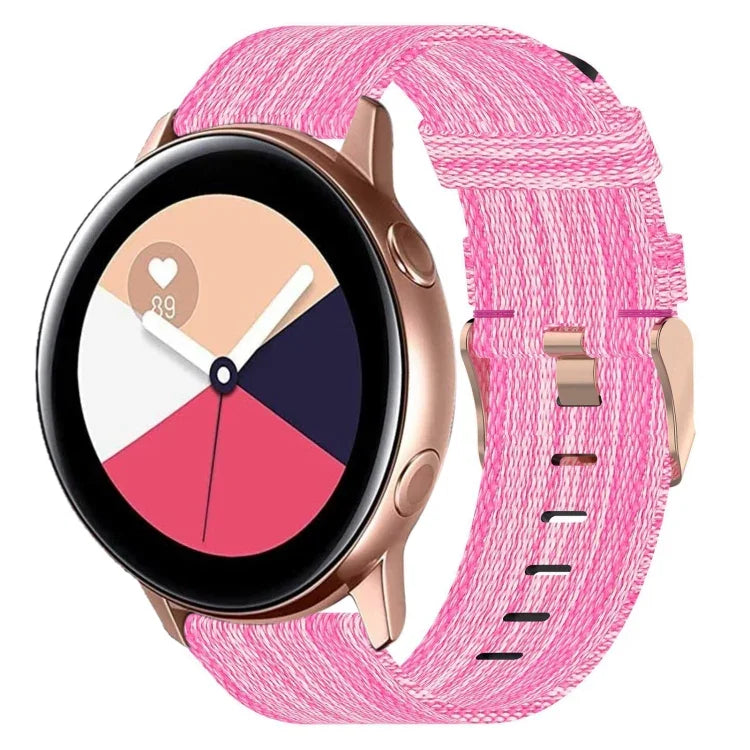 สายรัดนาฬิกาถักไนลอน 20 มม. สำหรับ Samsung Galaxy Watch4 Classic 42 มม., สำหรับ Samsung Galaxy Watch Active 2
