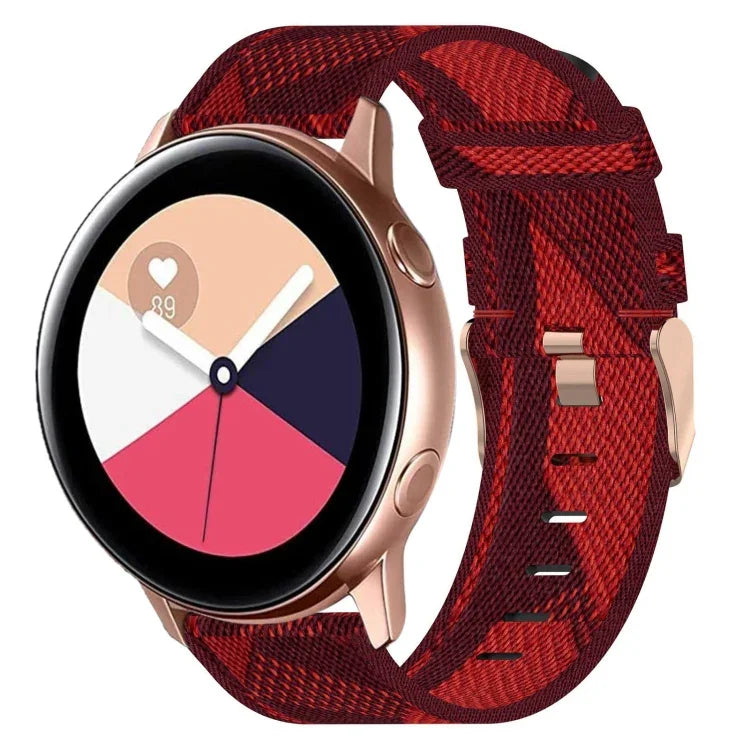 สายรัดนาฬิกาถักไนลอน 20 มม. สำหรับ Samsung Galaxy Watch4 Classic 42 มม., สำหรับ Samsung Galaxy Watch Active 2