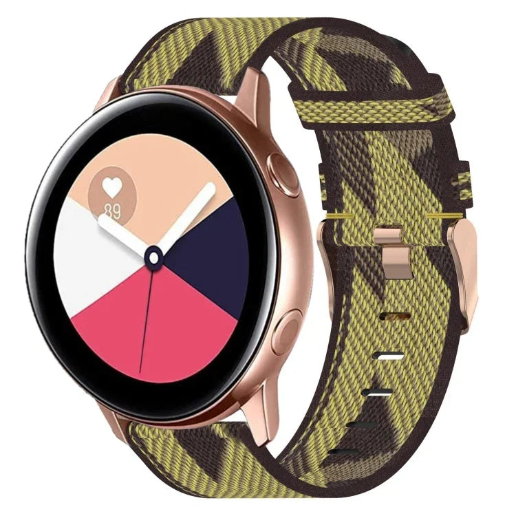 สายรัดนาฬิกาถักไนลอน 20 มม. สำหรับ Samsung Galaxy Watch4 Classic 42 มม., สำหรับ Samsung Galaxy Watch Active 2